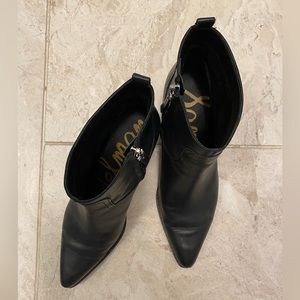 Sam Edelman Black Leather Booties